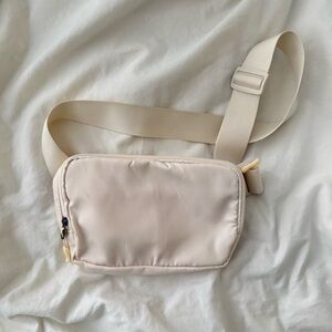 Cream Fanny Pack / Belt Bag